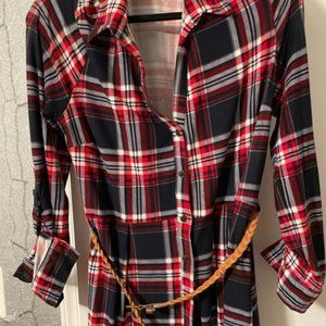 Plaid Shirtdress